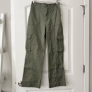 Abercrombie & Fitch Curve Love Green Cargo Pants